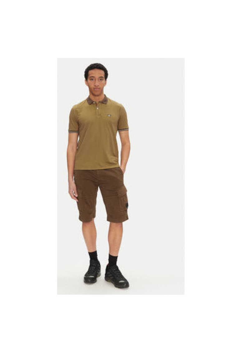 Мъжка поло тениска CP Company - 18CMPL130A006263G - памук/полиамид - зелена - Зелен C P Company