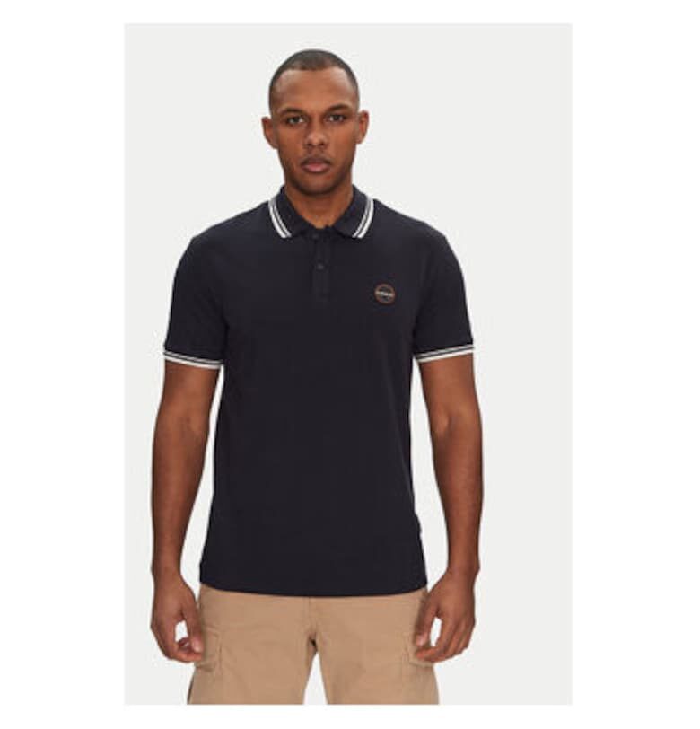 Мъжка поло тениска  NP0A4ID51761 - Памук - тъмносиньо - Тъмносин Napapijri