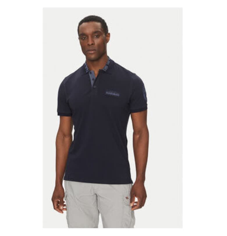 Мъжка поло тениска  NP0A4IN91761 - Памук - тъмносиньо - Тъмносин Napapijri