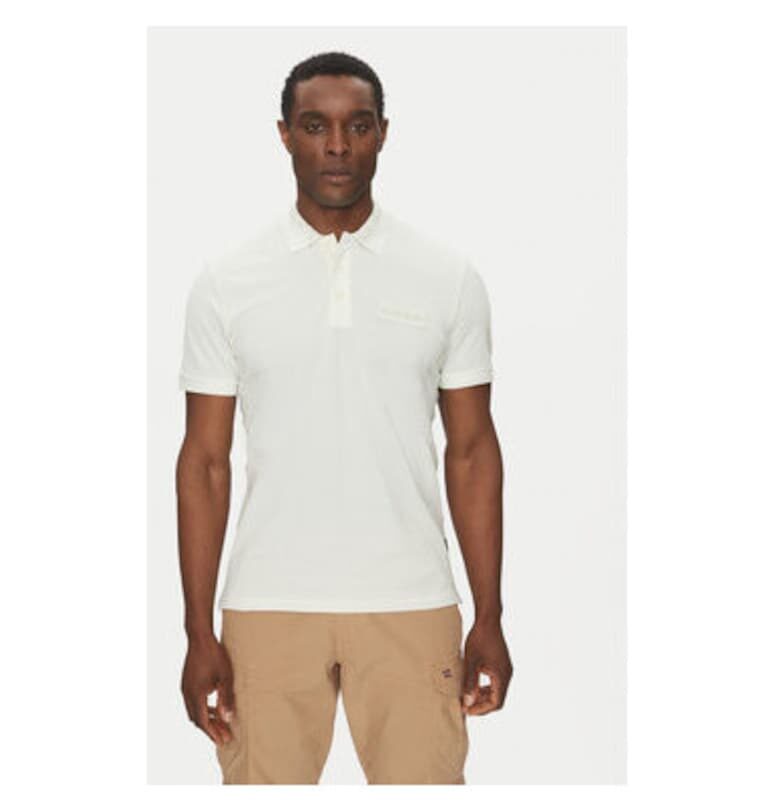 Мъжка поло тениска  NP0A4IN92061 - Памук - Екрю Napapijri