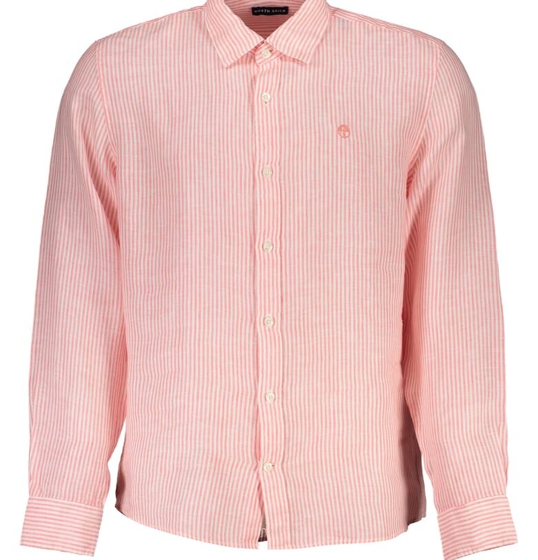 Мъжка риза -  100% лен - розово - 664317000 - Розово North Sails