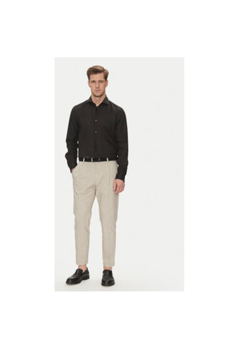 Мъжка риза 10011212 30046075 - лен - черна - Черен Joop