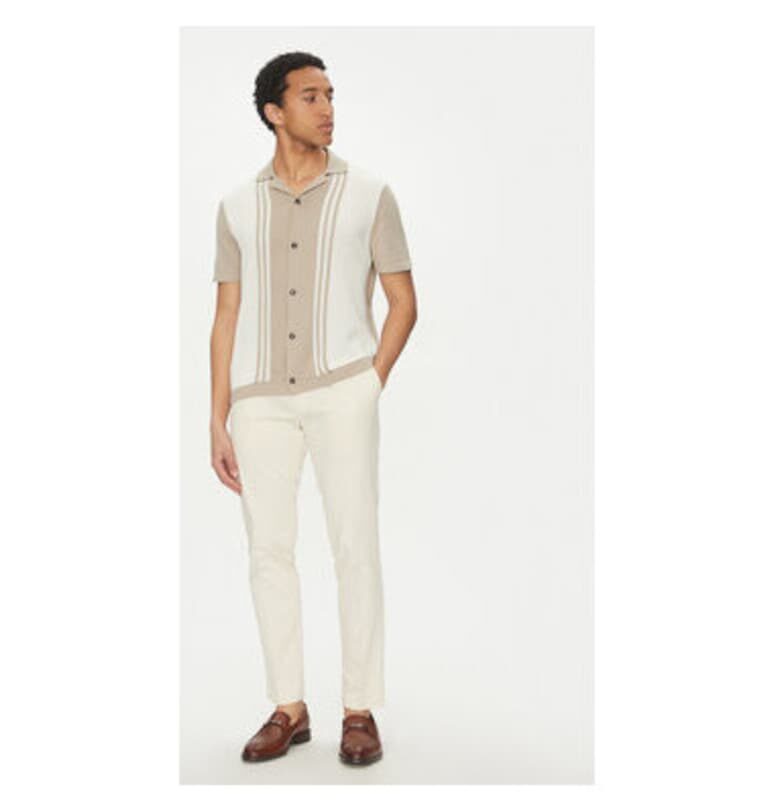 Мъжка риза  10019168 30045228 - памук - бежово - Бежов Joop