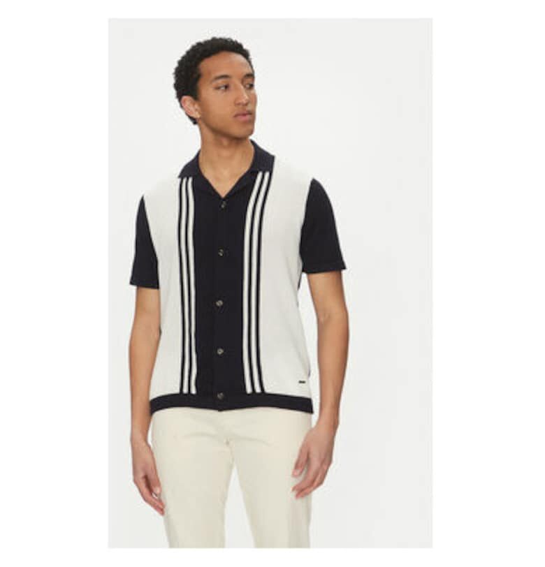 Мъжка риза  10019168 30045228 - памук - тъмносиня - Тъмносин Joop