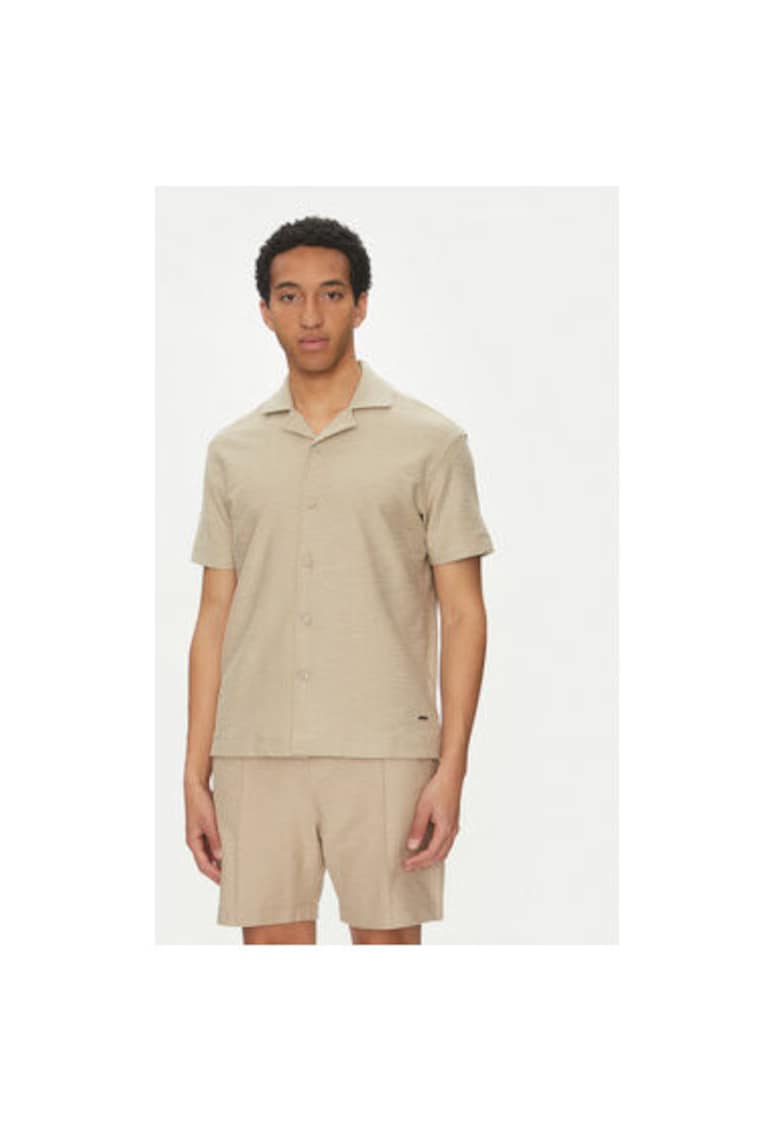 Мъжка риза 10019312 30045553 - памук - бежово - Бежов Joop
