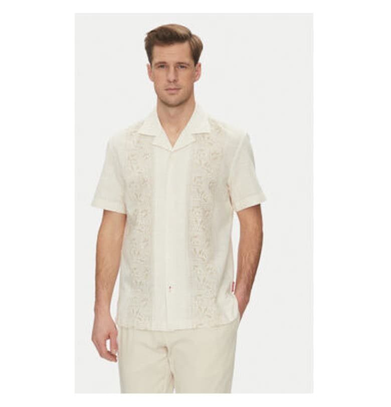 Мъжка риза  10019529 30045980 - памук - бежово - Бежов joop jeans