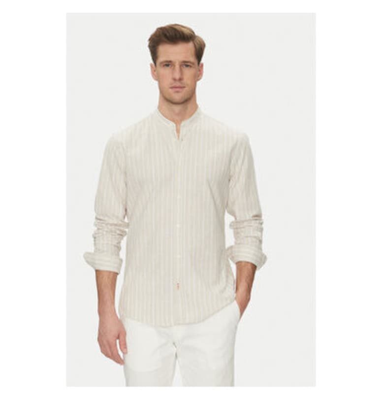 Мъжка риза  10019530 30045982 - памук - бежово - Бежов joop jeans