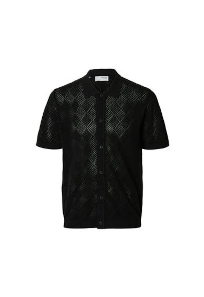 Мъжка риза 16097564 - Органичен памук - Черна - Черен Selected Homme