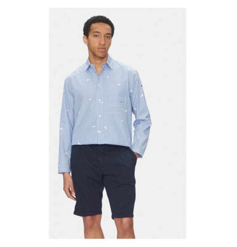 Мъжка риза  25413240 - памук - син - Син Paul Shark