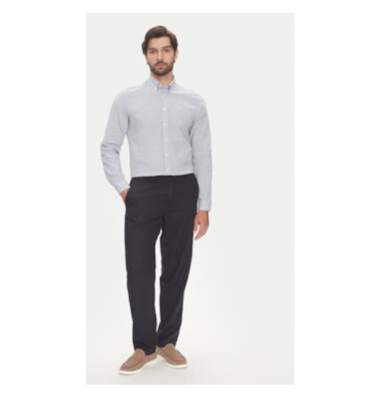 Мъжка риза  30-203344B - Лен/Памук - Светлосиня - Светлосин LINDBERGH