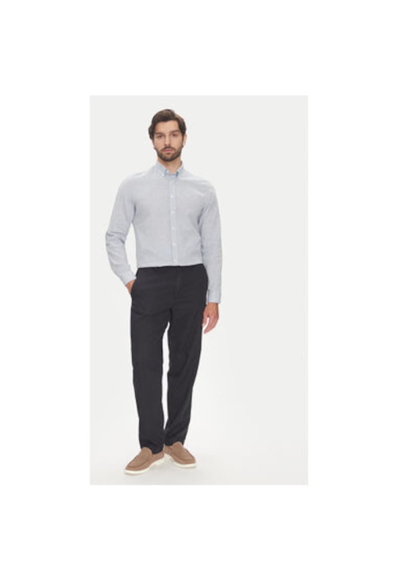 Мъжка риза 30-203344B - Лен/Памук - Светлосиня - Светлосин LINDBERGH