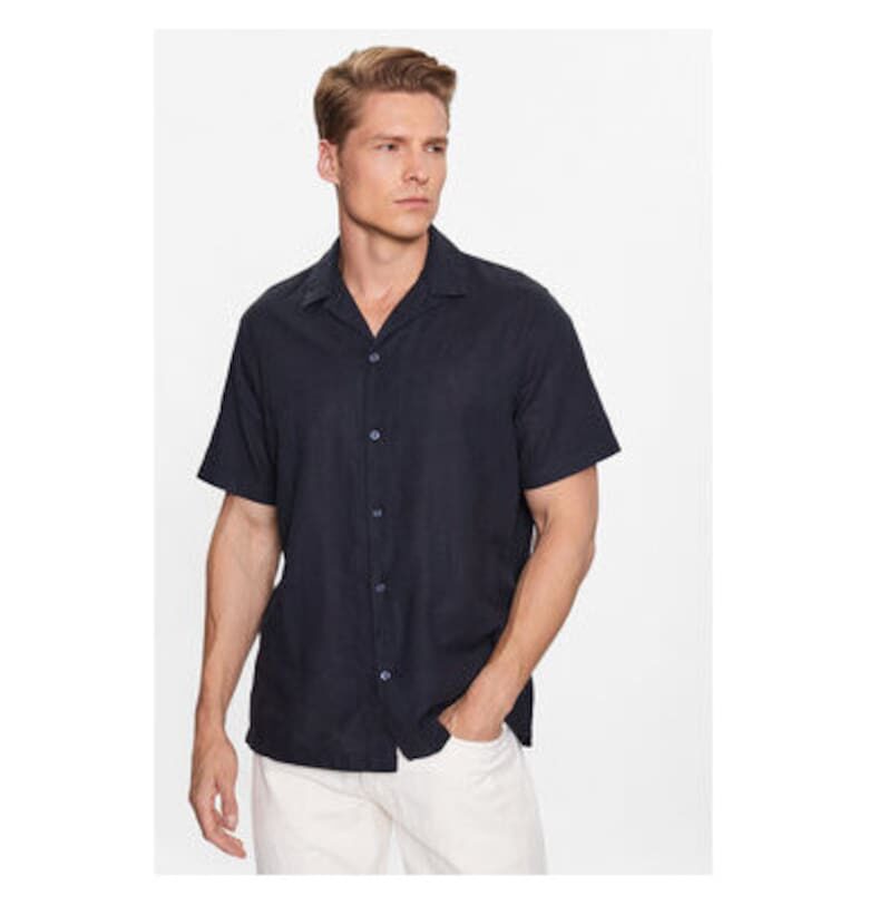 Мъжка риза -  302519996 - Лен/Памук - Синя - Син Pepe Jeans