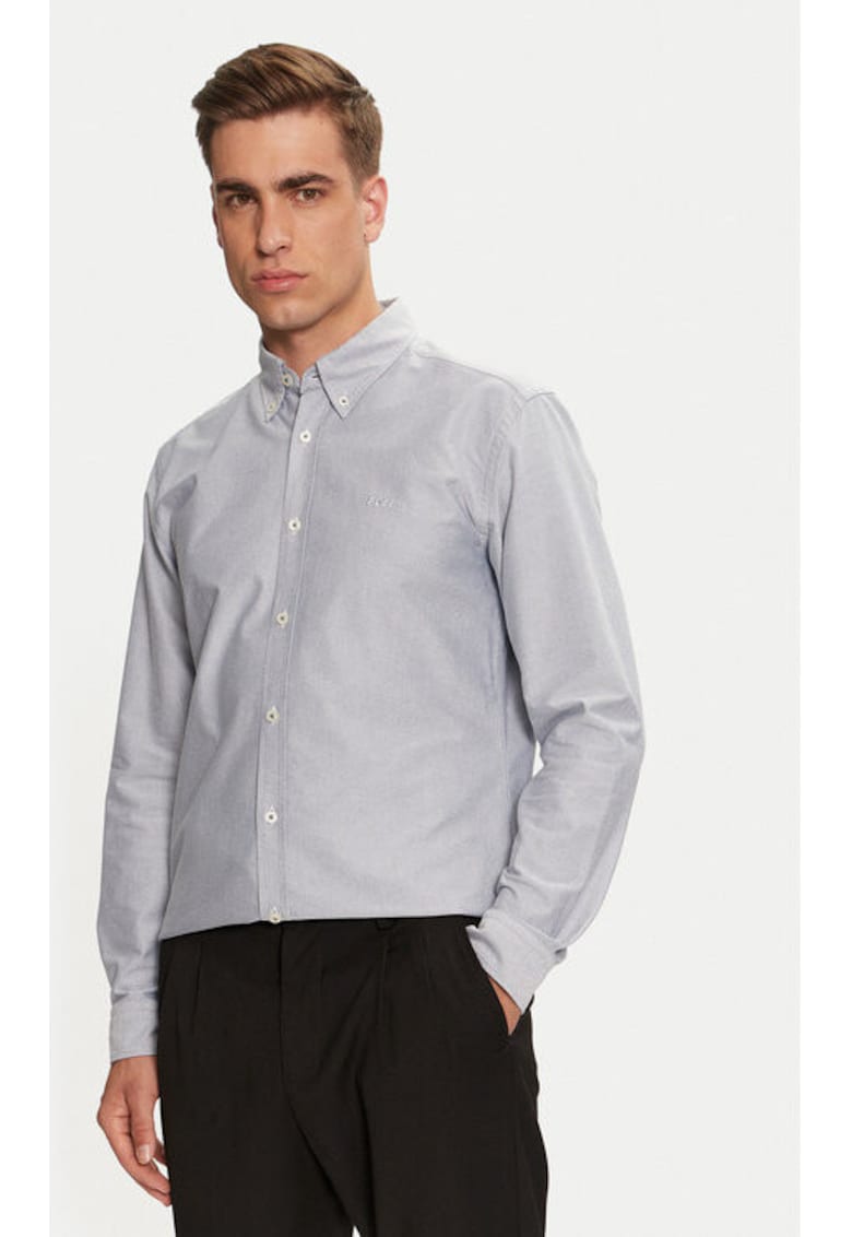 Мъжка риза - 304237669 - Памук - Син - Син BOSS