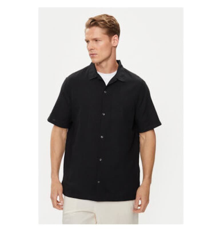 Мъжка риза -  304382550 - Лен/Памук - Черна - Черен GAP