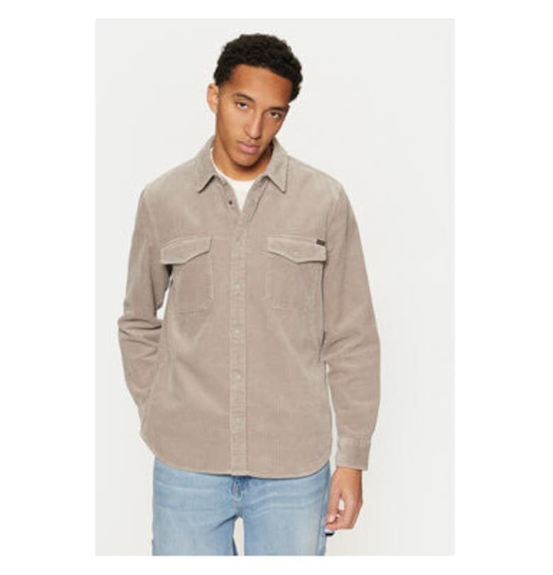 Мъжка риза  304554261 - Памук - Бежов - Бежов Mustang