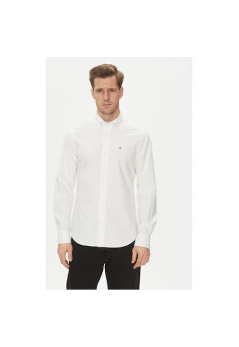 Мъжка риза 3230115 - памук - бяла Gant
