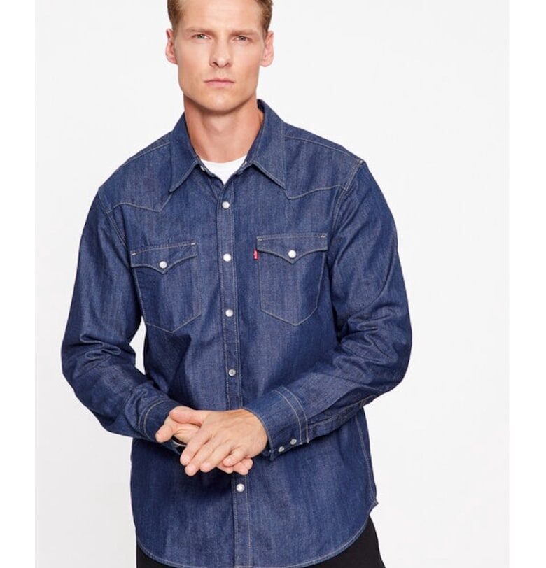 Мъжка риза -  437143 - тъмносиня - памук Levis