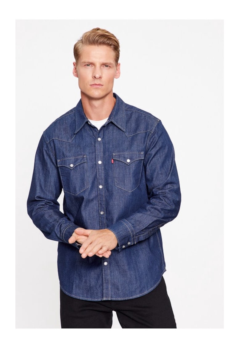Мъжка риза - 437143 - тъмносиня - памук Levis