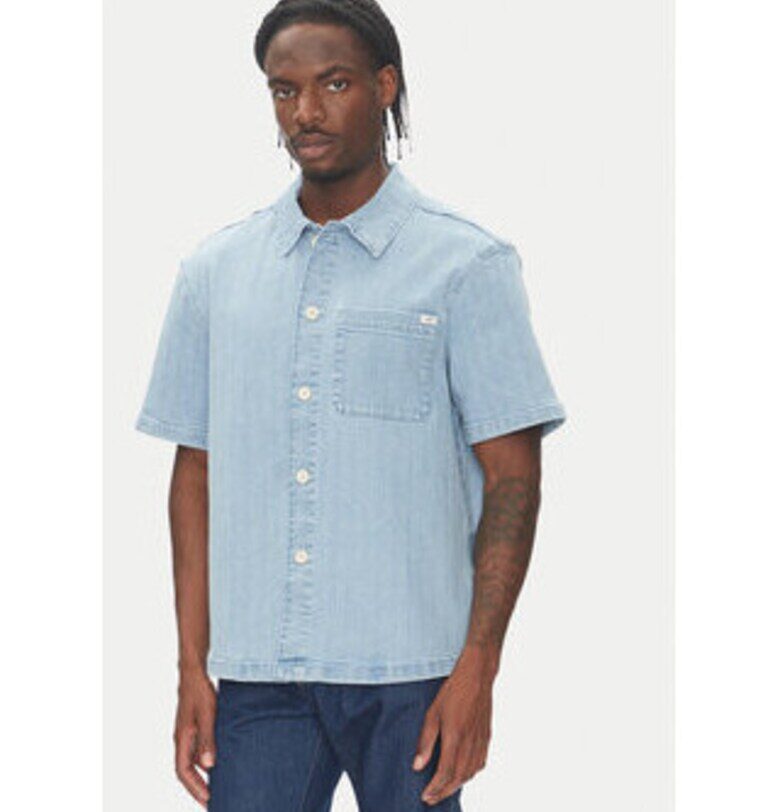 Мъжка риза -  5000 - памук/еластан - синя Mustang