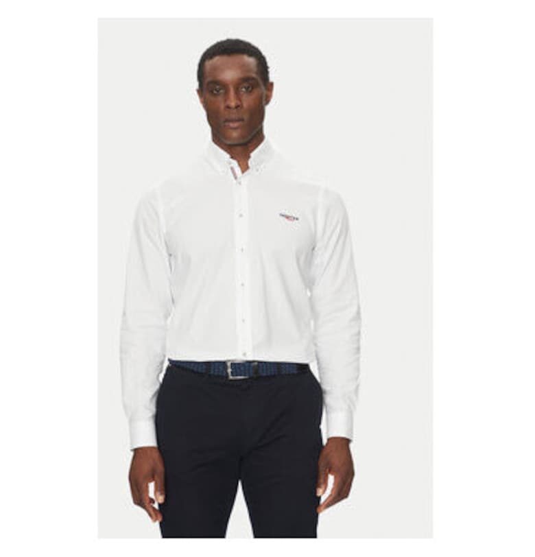 Мъжка риза  60223 10 - памук - бяла - Бял Hechter Paris