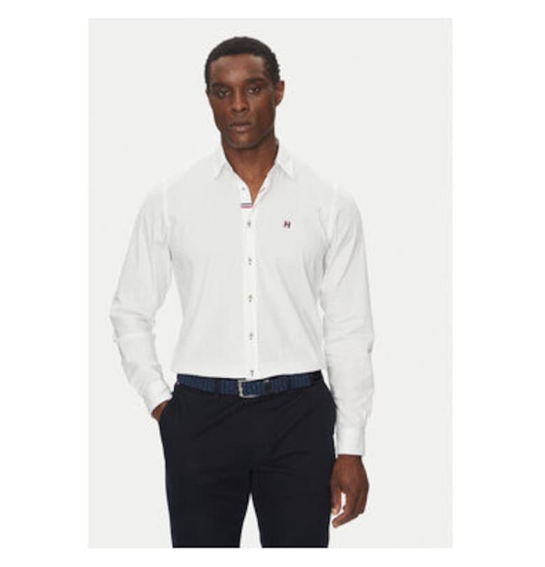 Мъжка риза  60253 10 - памук - бяла - Бял Hechter Paris