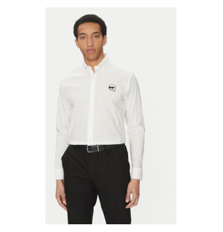 Мъжка риза  605911 552671 - памук - бяла - Бял Karl Lagerfeld