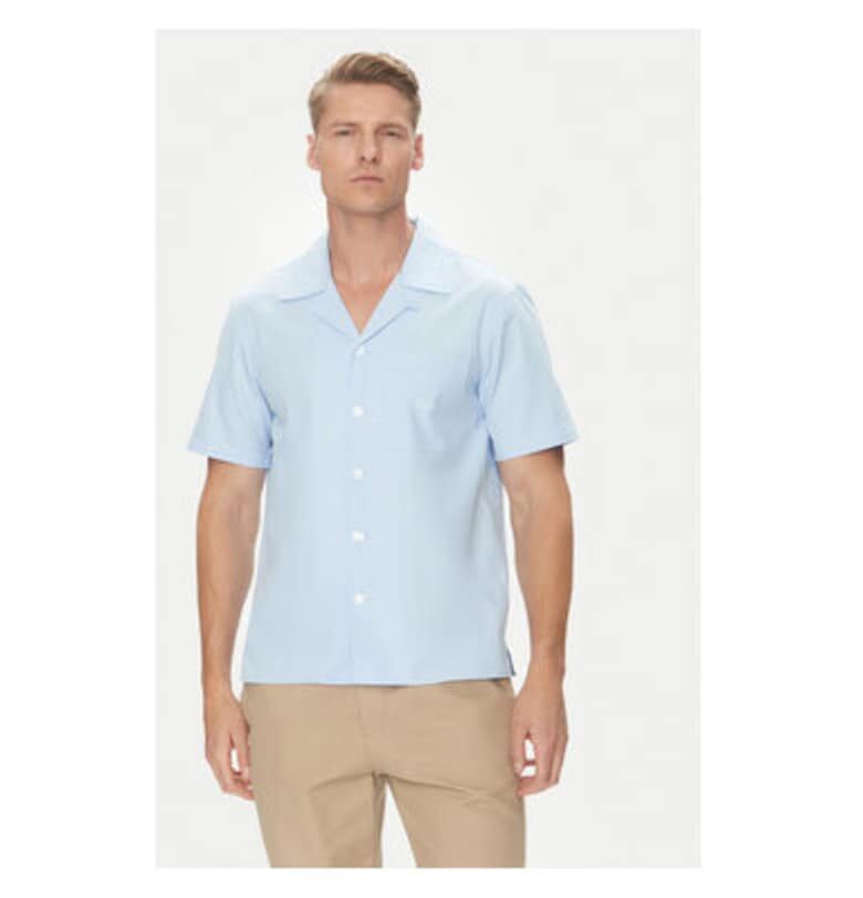 Мъжка риза  631372W - Памук - Светлосин - Светлосин Robe Di Kappa