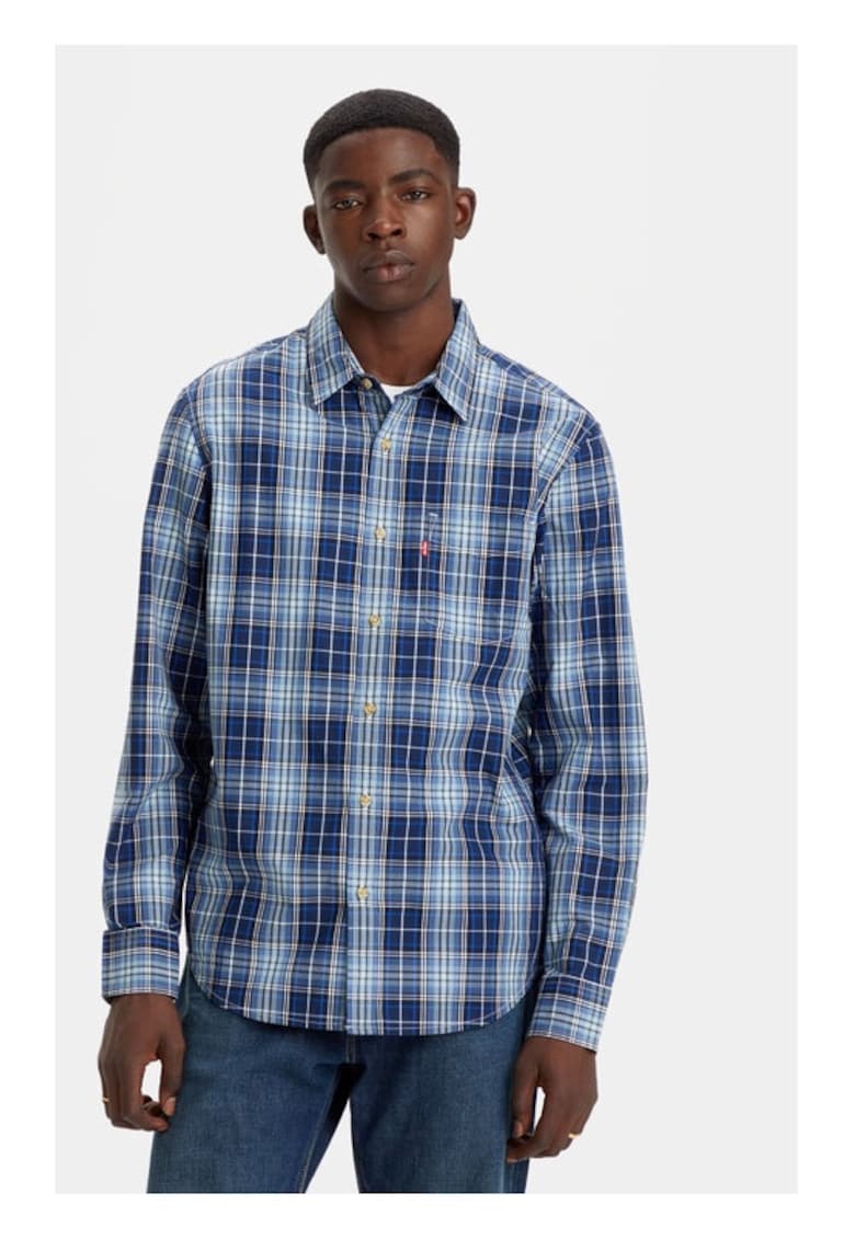 Мъжка риза - 664046 - Синя - Памук Levis