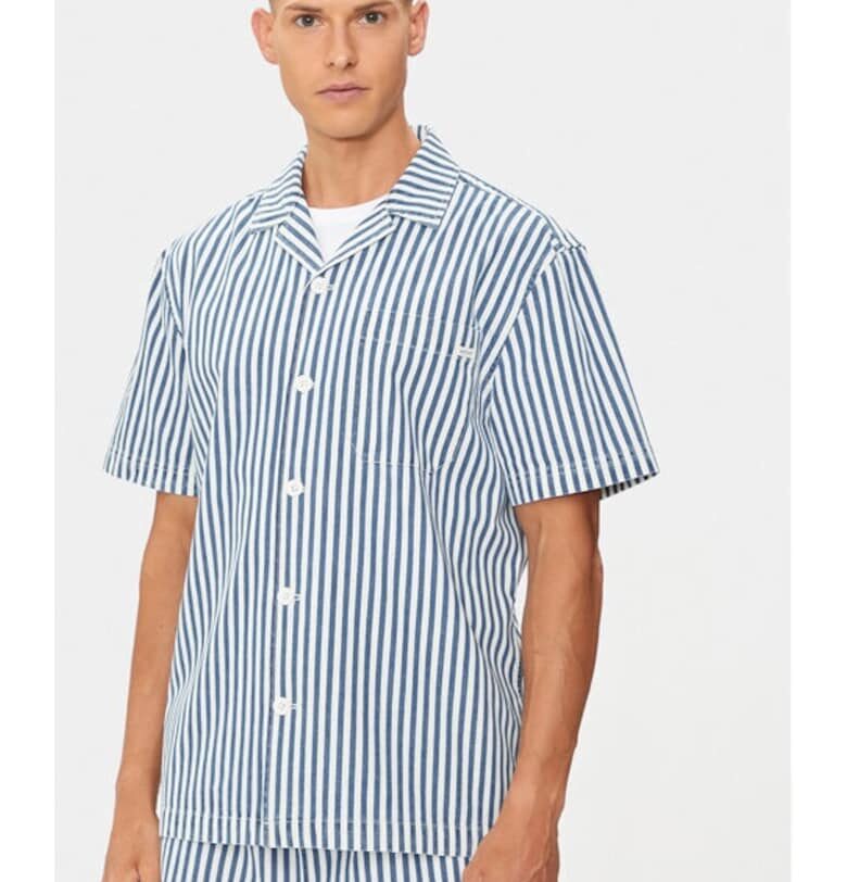 Мъжка риза -  761165 - Синя - Памук Mustang