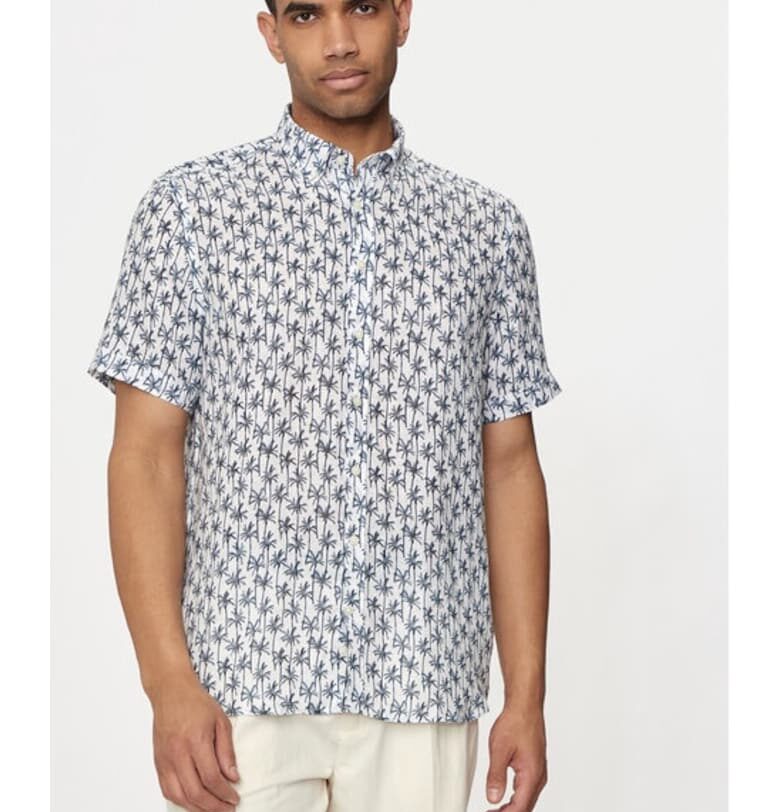 Мъжка риза -  768386 - Синя - Лен Bugatti