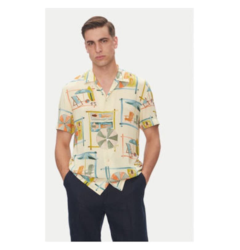 Мъжка риза  B3 76002.3722 - Вискоза - Многоцветна - Многоцветен Baldessarini