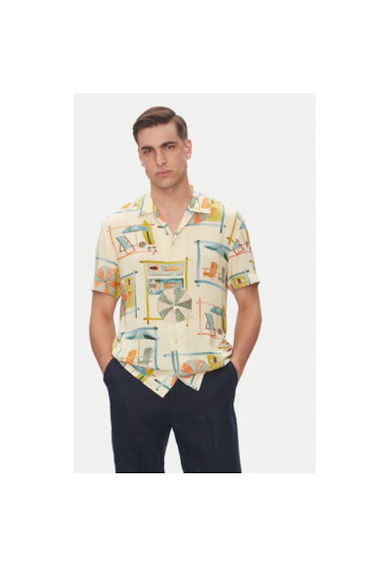 Мъжка риза B3 76002.3722 - Вискоза - Многоцветна - Многоцветен Baldessarini