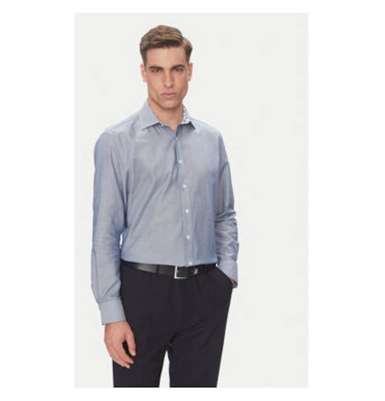 Мъжка риза  C6 11004.0403 - Памук - Син - Син Pierre Cardin