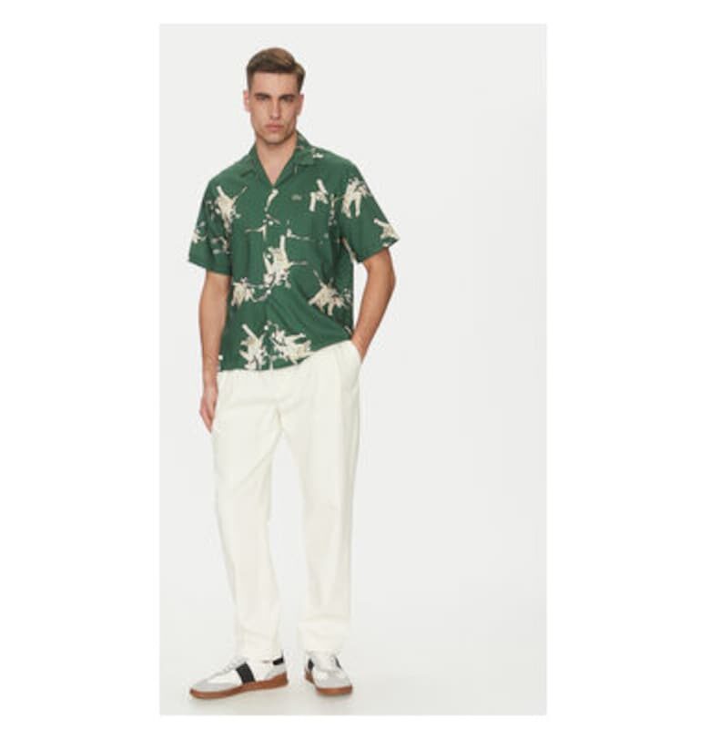 Мъжка риза  CH0113 - памук/вискоза - зелена - Зелен Lacoste