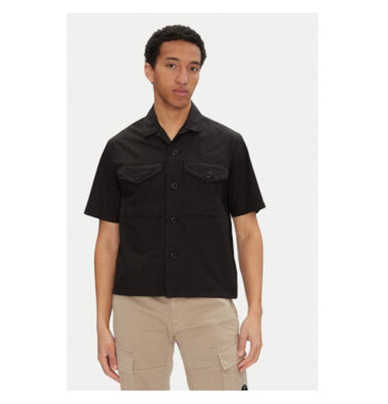 Мъжка риза CP Company - 18CMSH236A005328G - памук - черна - Черен C P Company