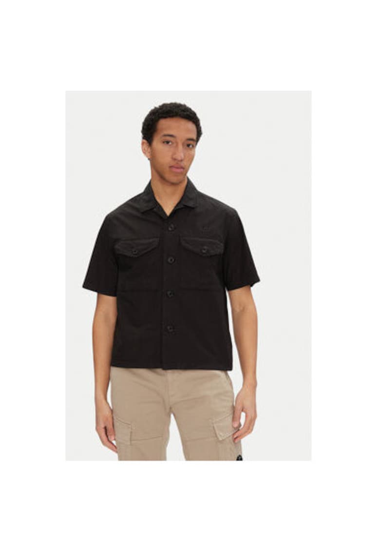 Мъжка риза CP Company - 18CMSH236A005328G - памук - черна - Черен C P Company