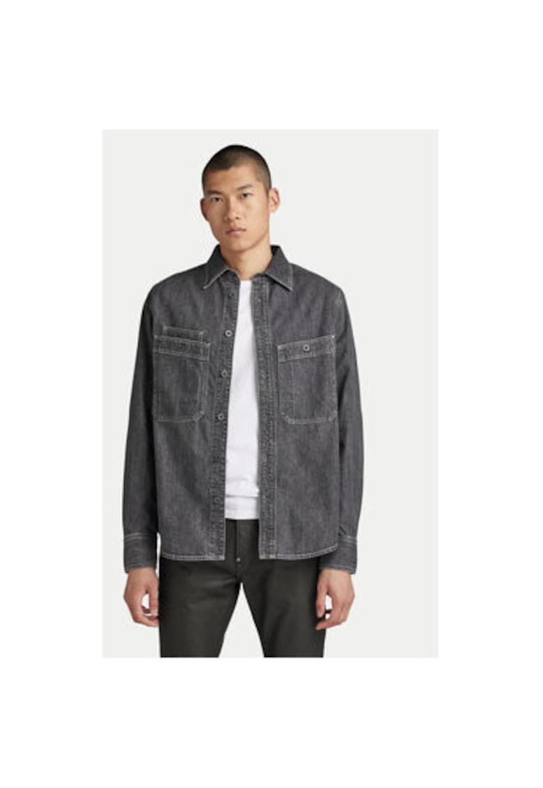 Мъжка риза - G Star Raw - 303805029 - Органичен памук - Сив - Сив G-Star RAW