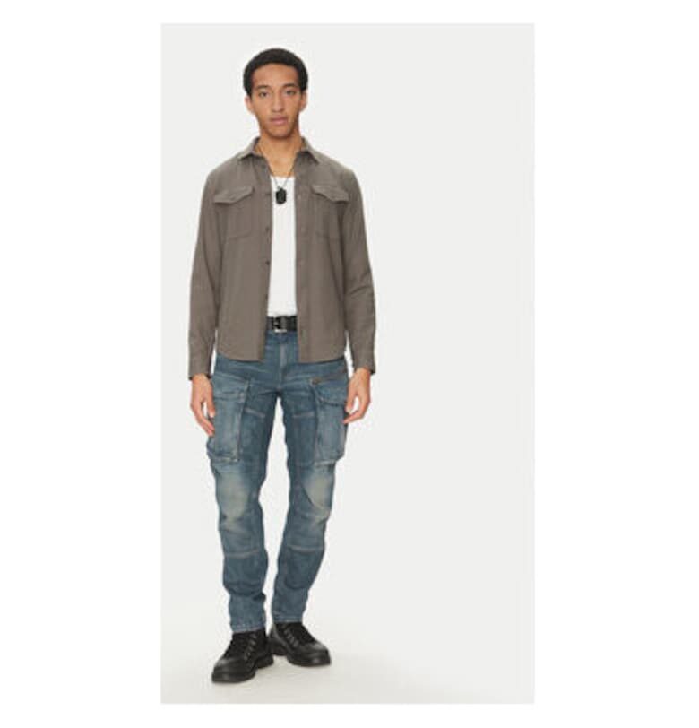 Мъжка риза G Star Raw - D24963-D454 - Памук - Сив - Сив G-Star RAW