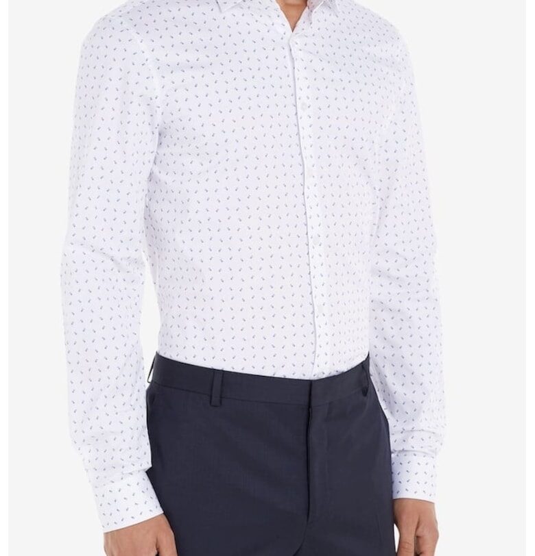 Мъжка риза  K10K112104 - Бял CALVIN KLEIN