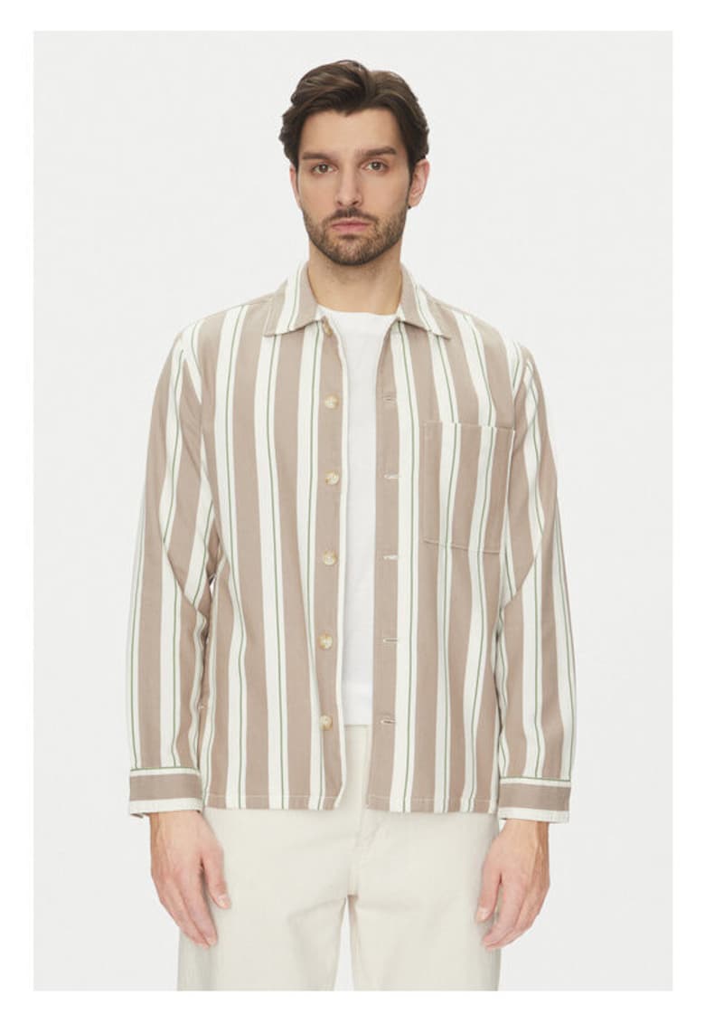 Мъжка риза - Marc O'Polo - 304865688 - Памук/Вискоза - Бежов - Бежов marc o polo