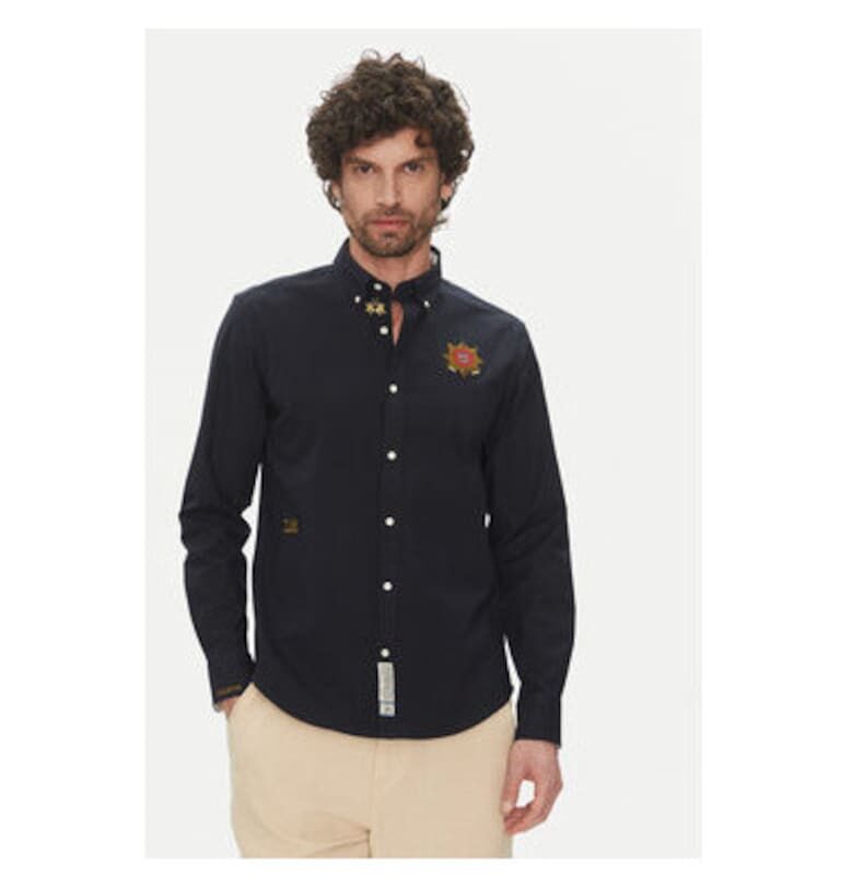 Мъжка риза  OX092 - памук - тъмносиня LA MARTINA