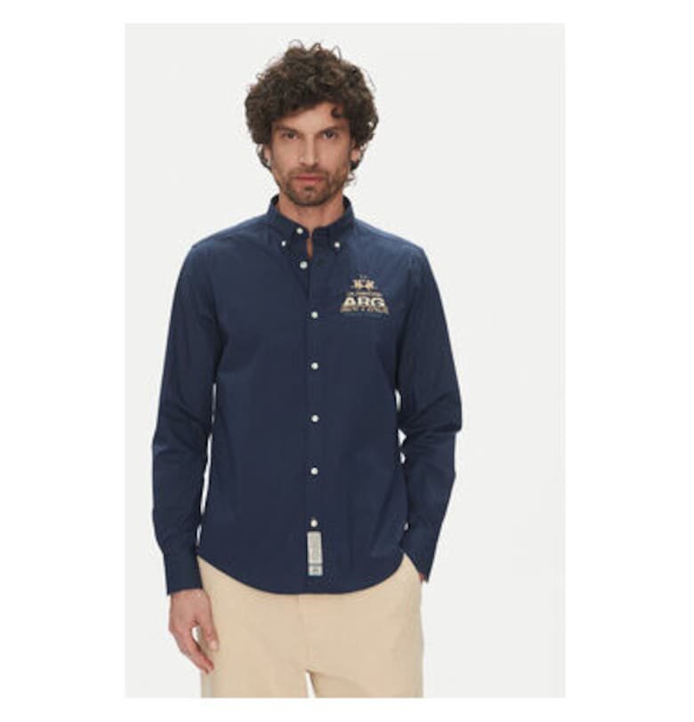 Мъжка риза  PP483 - Памук - Тъмносин LA MARTINA