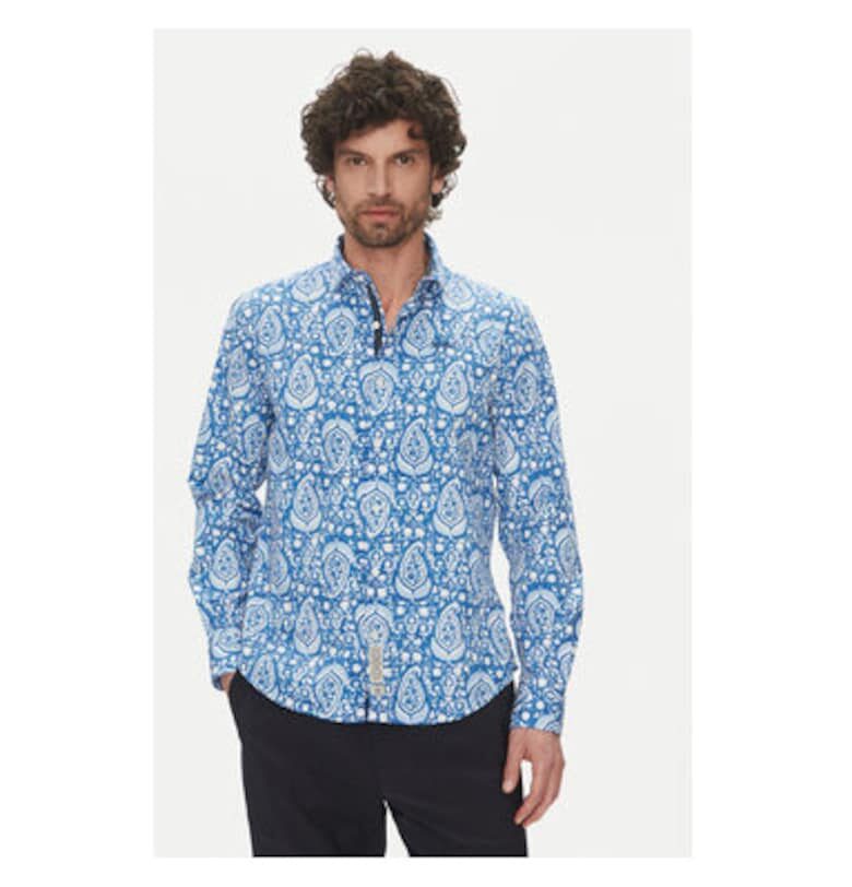 Мъжка риза  PP719 - памук - син - Син LA MARTINA