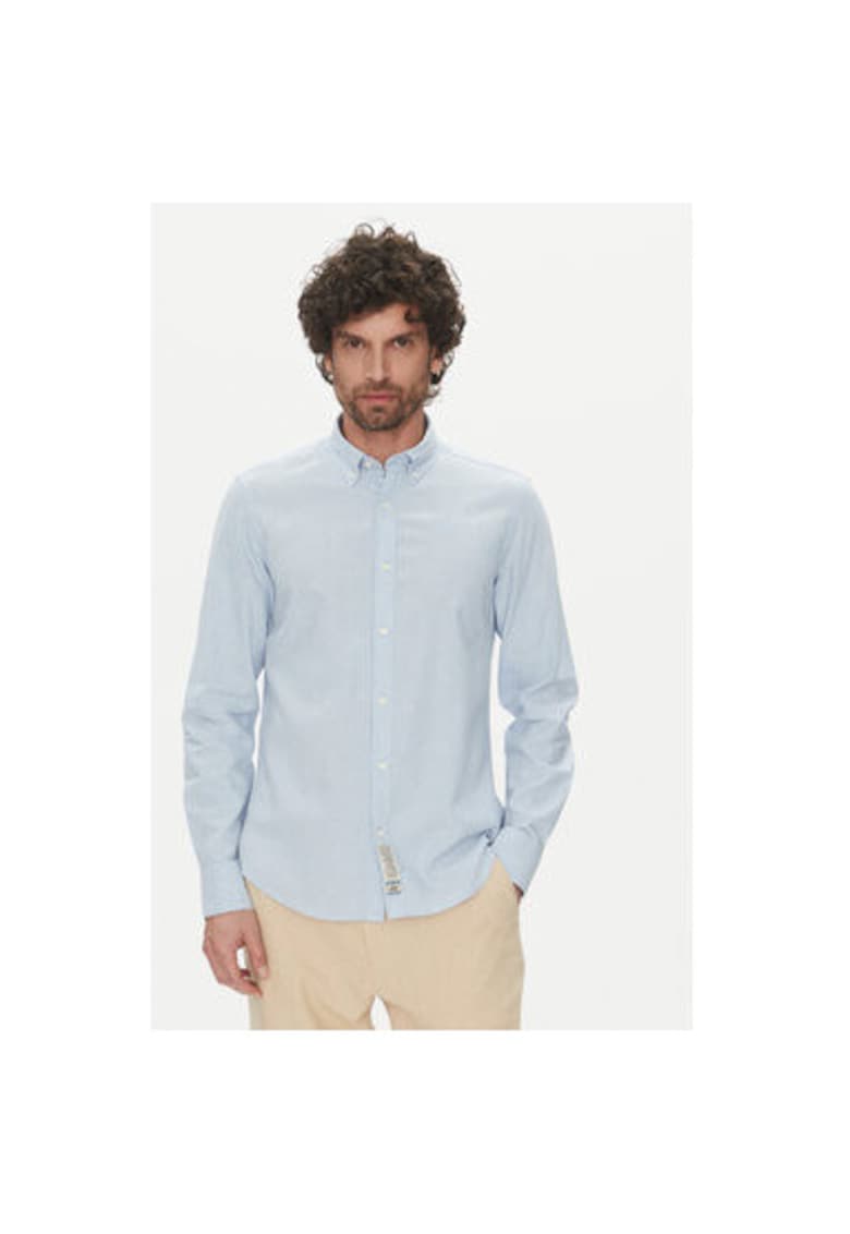 Мъжка риза TL141 - Памук/Лен - Светлосин - Светлосин LA MARTINA