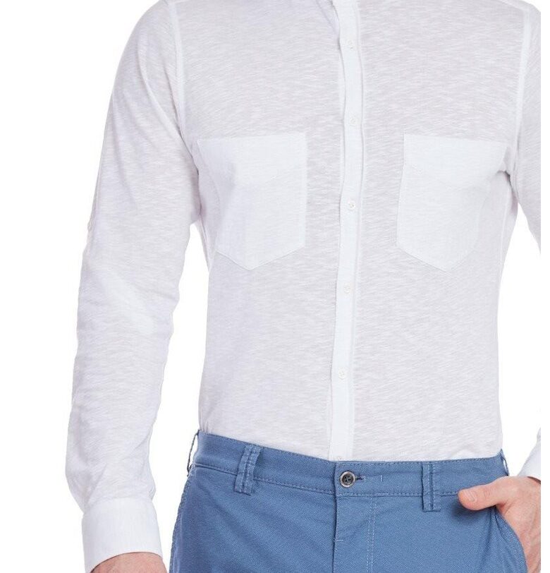 Мъжка риза -  slim fit 5957 - бяла W Wegener