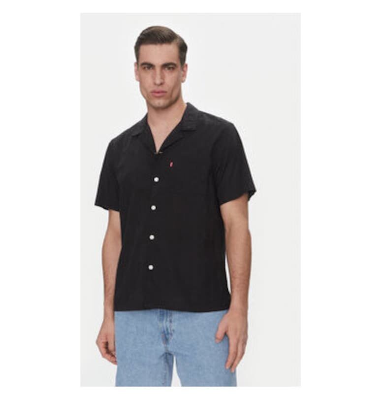 Мъжка риза  размер S - 72625-0115 - памук - черна - Черен Levis