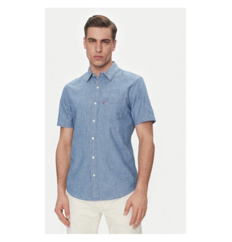 Мъжка риза  размер S - 86624-0062 - памук - син - Син Levis