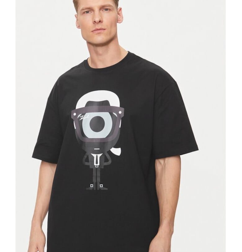 Мъжка тениска -  10692 - черна - памук Karl Lagerfeld