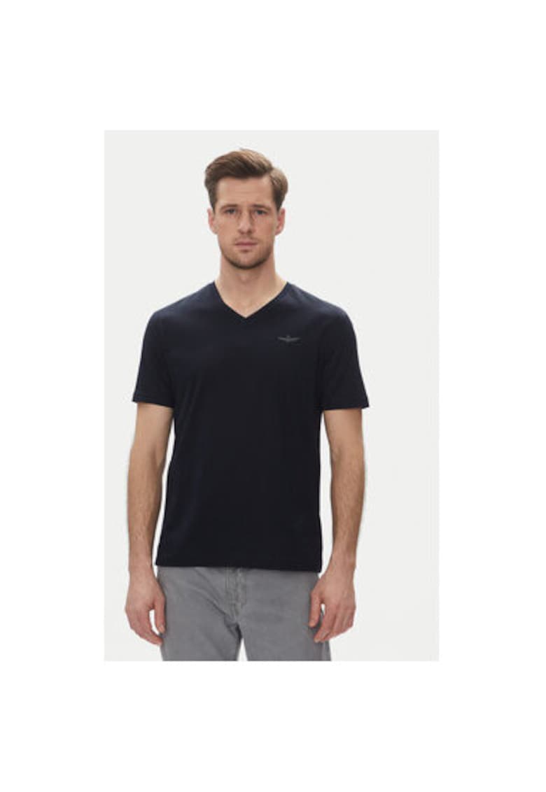 Мъжка тениска 251TS2418J683 - памук - тъмносиня - Тъмносин Aeronautica Militare