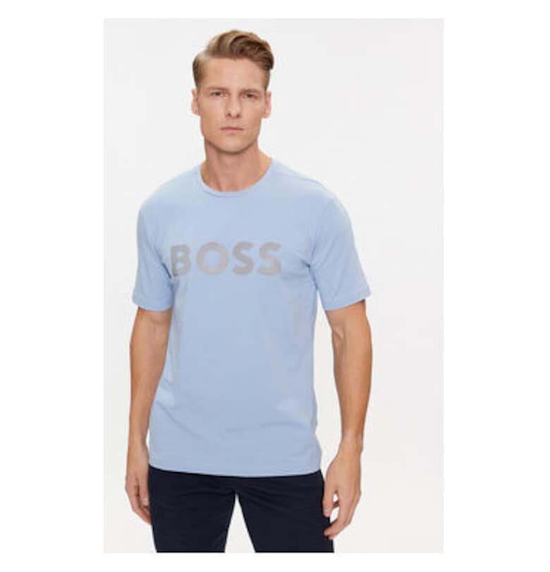Мъжка тениска -  303353780 - Памук - Син - Син BOSS